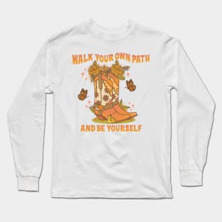 Boots with Flowers Long Sleeve T-Shirt